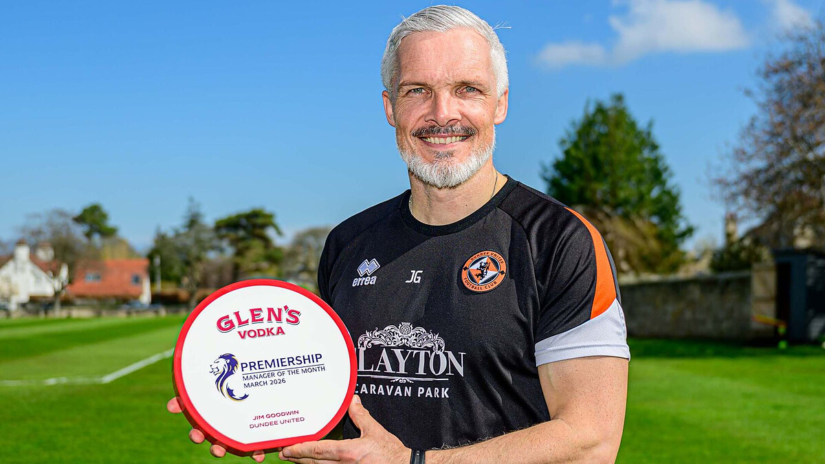 Dundee United's Goodwin named Premiership manager of the month