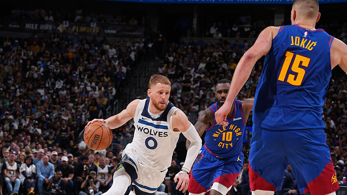 Edwards hails DiVincenzo’s ‘gorilla nuts’ as Timberwolves even series in Denver