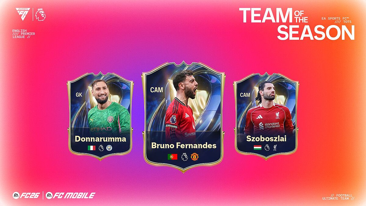 Fernandes the highest-rated player as EA SPORTS FC 26 reveal PL TOTS