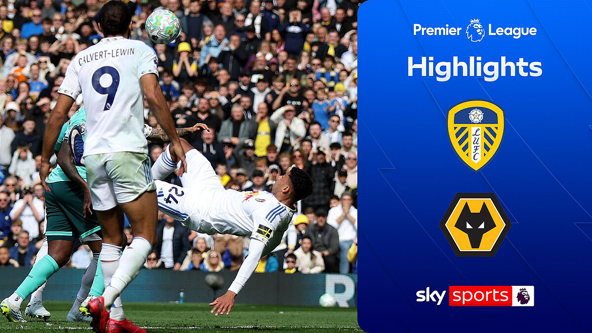 Justin scores superb overhead kick as Leeds earn HUGE three points vs Wolves