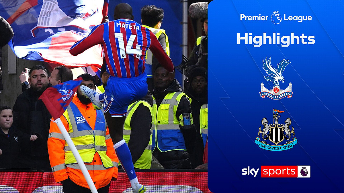 Mateta's brace sees Palace come from behind to beat Newcastle