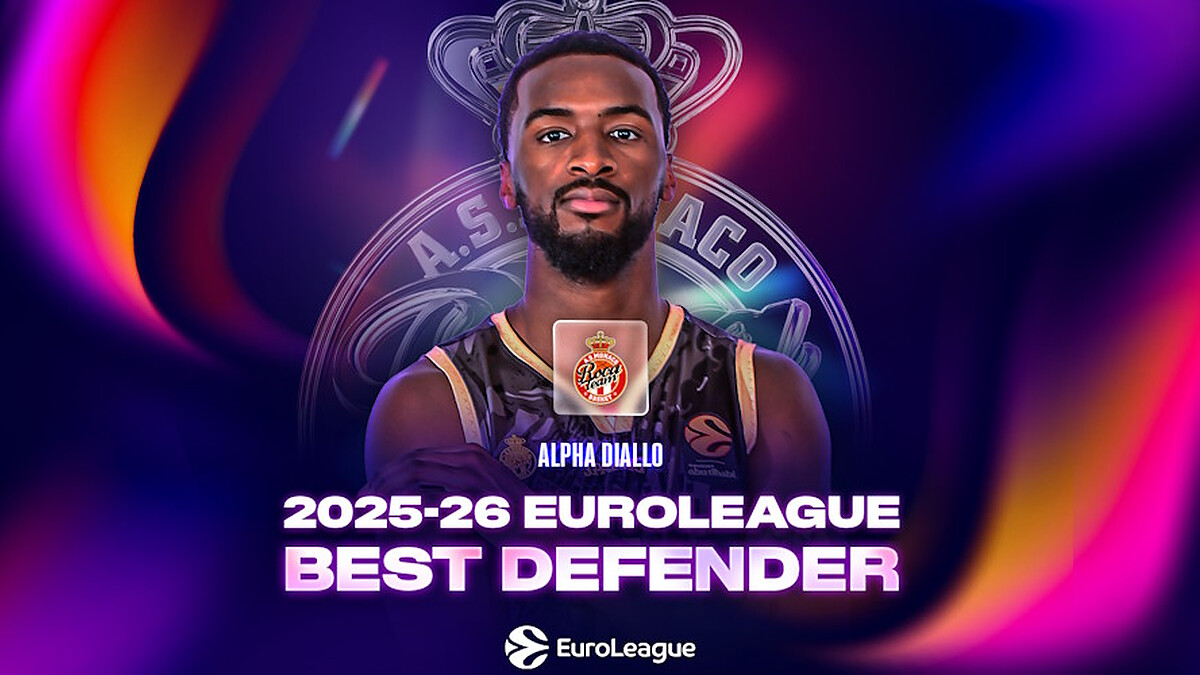 Monaco’s Alpha Diallo wins 2025-26 EuroLeague Best Defender award