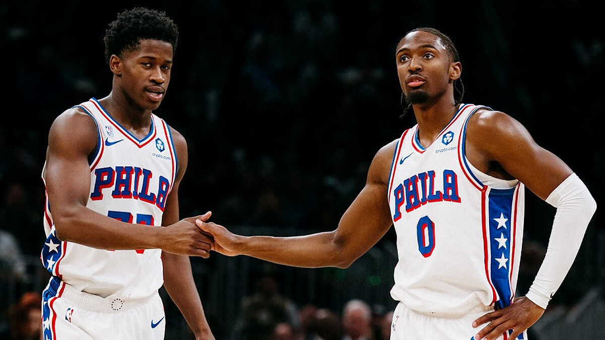 VJ Edgecombe and Tyrese Maxey power 76ers past Celtics to level series