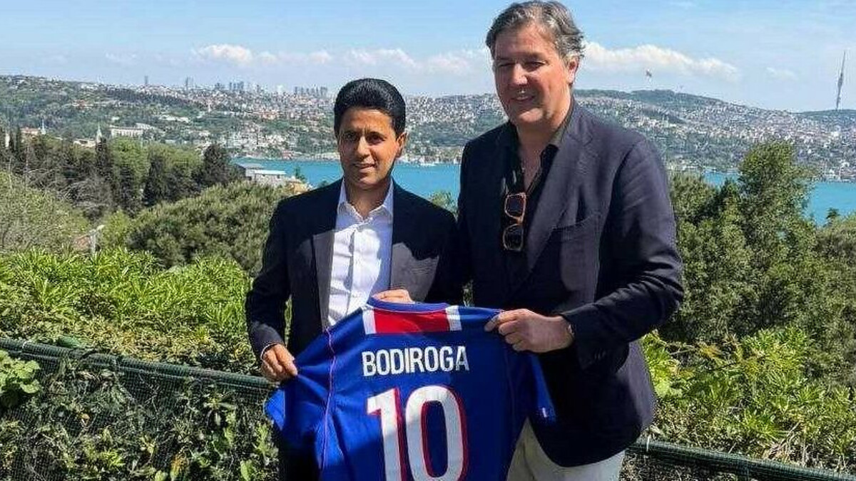 Dejan Bodiroga met PSG president Nasser Al-Khelaifi in Istanbul