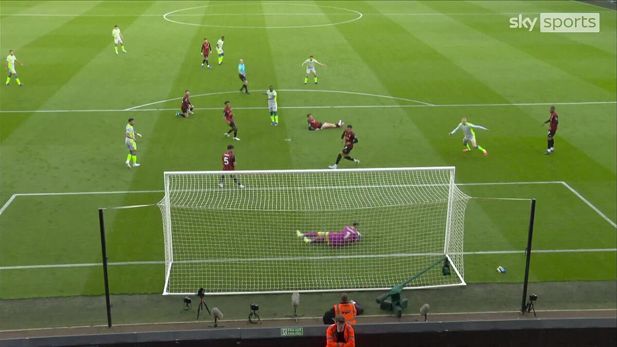 Doku fires straight at Petrovic as Man City push for opener