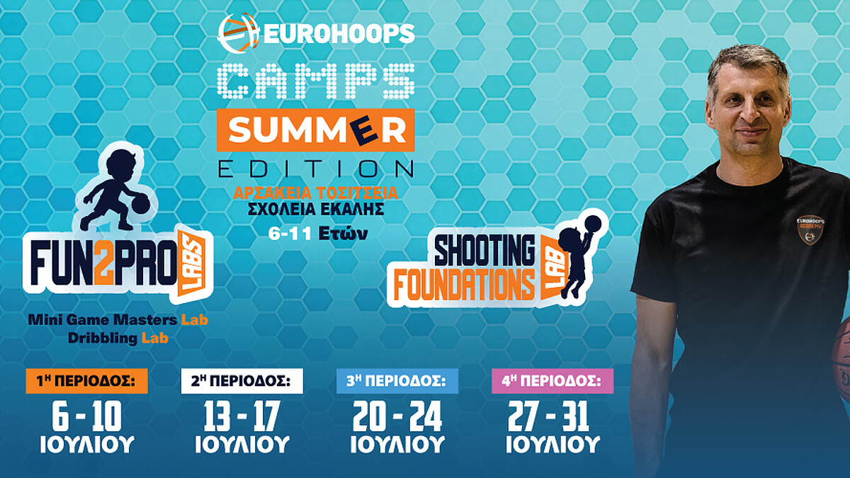 Eurohoops Camps | Summer Edition: Games, challenges and summer mood at the Arsakeia-Tositseia Schools of Ekali!