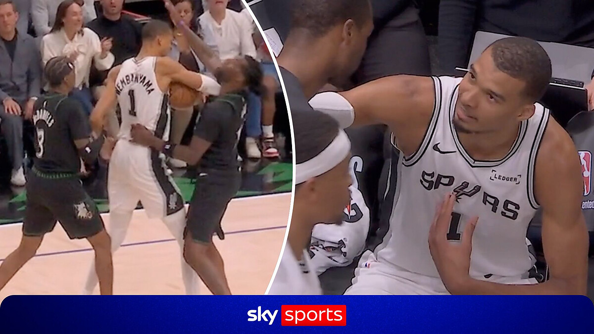 What does that mean?' | Wembanyama in disbelief at elbow ejection as Spurs lose