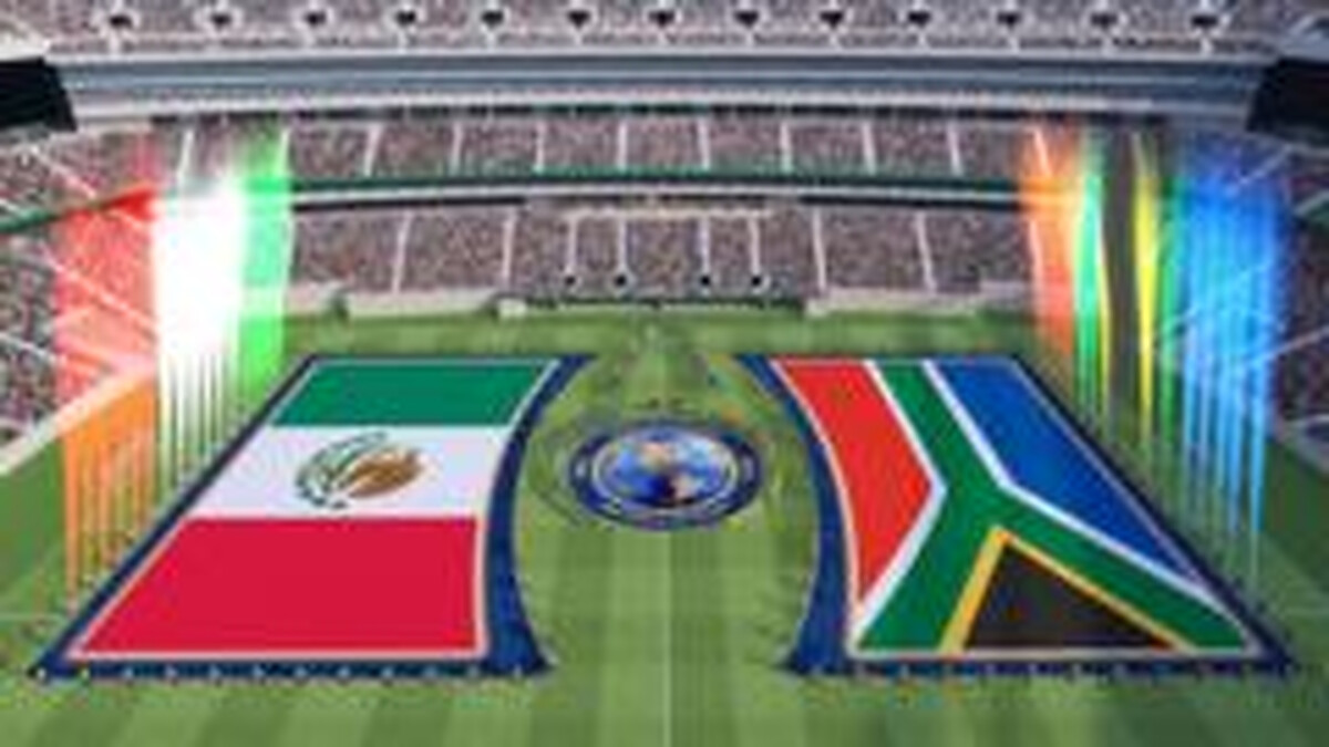 Huge flags and pyrotechnics with World Cup anthems