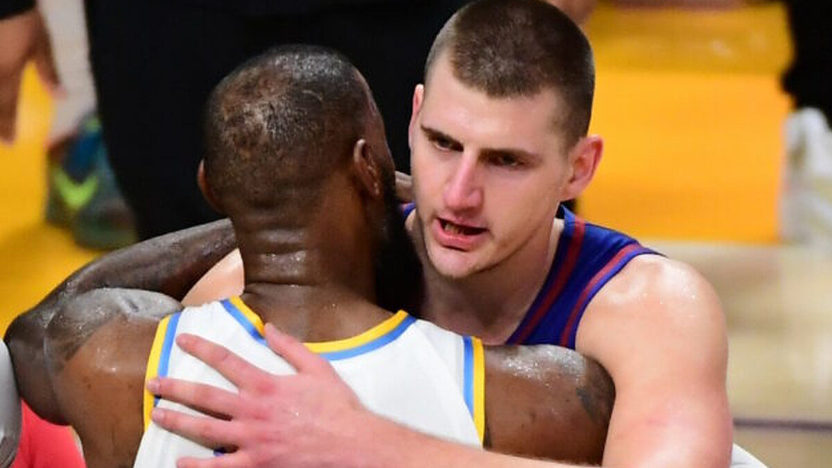 Denver Nuggets make contact with LeBron James