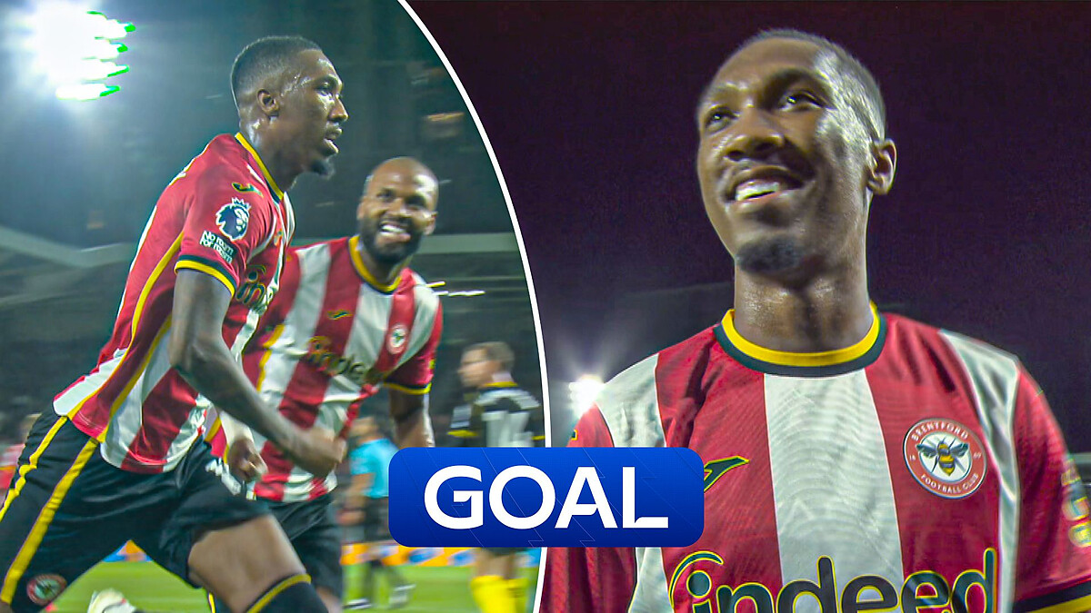 Anthony heads Brentford in front against Chelsea