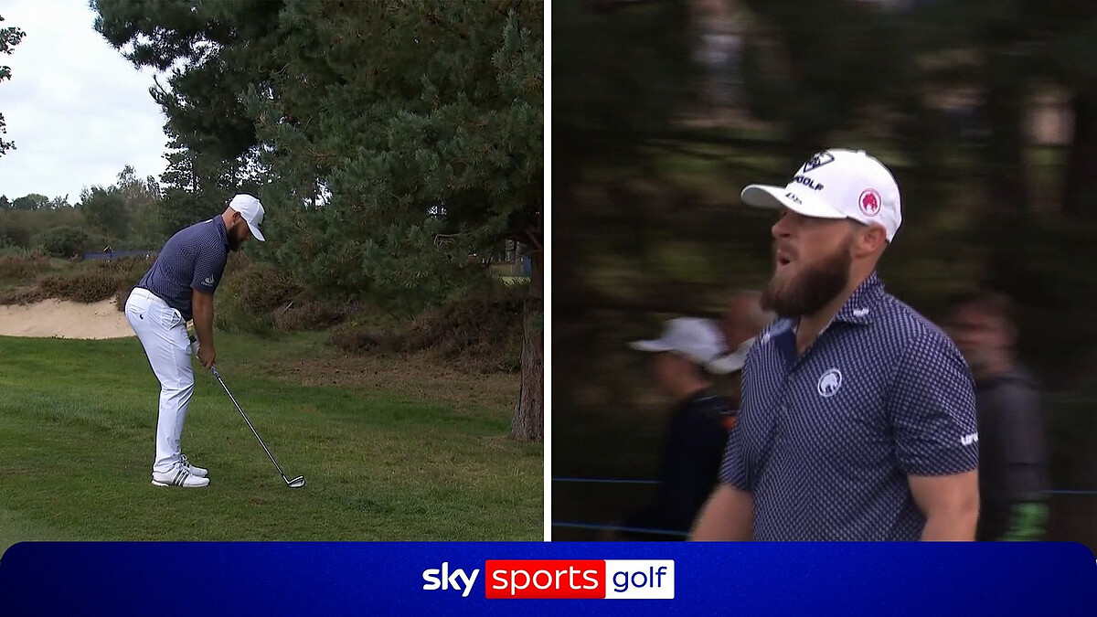 Hatton hits OUTRAGEOUS approach shot through the trees!