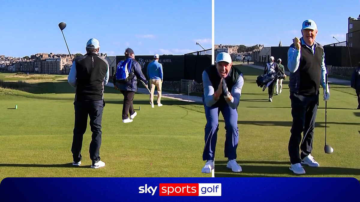 Piers Morgan's HORROR tee shot! Fans forced to duck and Kevin Pietersen in hysterics